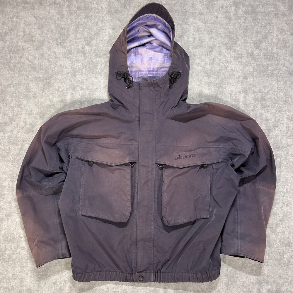 Vintage 90s Simms Dry Coat Gore-Tex Fishing Jacket Mens M Wading Waterproof